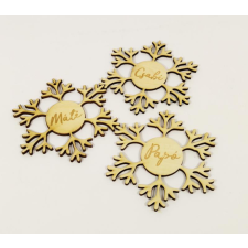 Hópehely gravírozott dekorációs kellék