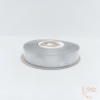  Hópehely mintás szatén szalag - 1,5 cm - szürke