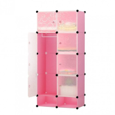 Hoppline Műanyag elemes szekrény, rózsaszín bútor
