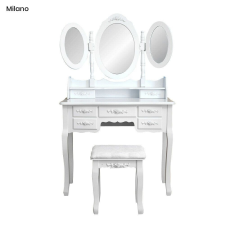 Hoppline Tükrös fésülködő asztal - Milano - fehér bútor