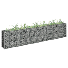 Horganyzott acél gabion magaságyás 270 x 30 x 60 cm kerti tárolás