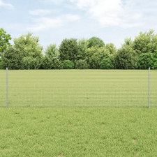  Horganyzott Drótkerítés 44 U Oszloppal Ezüst 0.6x100 m Acél építőanyag