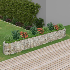  horganyzott vas gabion magaságyás 400 x 50 x 50 cm kerti tárolás