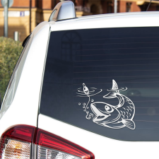  Horgász matrica - Mókás hal információs címke