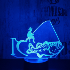 Horgász nagy hal 3D led lámpa világítás