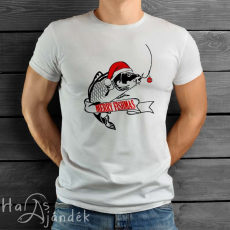  Horgász póló karácsonyi - Merry Fishmas
