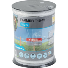 Horizont villanypásztor szalag FARMER T10-W, fehér, 200 m elektromos állatriasztó