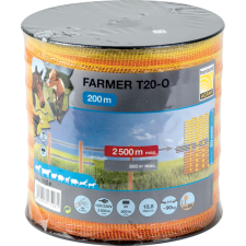 Horizont villanypásztor szalag FARMER T20-O, sárga/narancs, 200 m elektromos állatriasztó