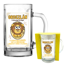  Horoszkópos söröskorsó 2 méretben, Oroszlán ajándéktárgy