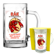  Horoszkópos söröskorsó 2 méretben, Rák ajándéktárgy