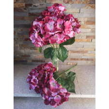 Hortenzia 5 ágú selyemvirág csokor 46 cm Pink-Burgundi dekoráció