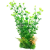  Hosszú szárú akváriumi műnövény zöld kagyló formájú levelekkel (34 cm)