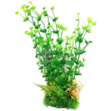  Hosszú szárú akváriumi műnövény zöld kagyló formájú levelekkel (34 cm) akvárium dekoráció