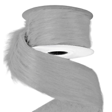  Hosszú szőrmés szalag 63mm x 2.7m - Szürke szalag, masni