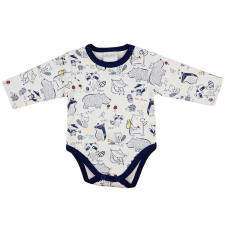 Hosszú ujjú baba body állatos mintával kombidressz, body