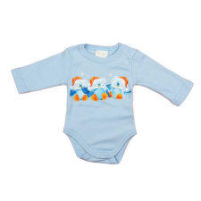 Hosszú ujjú baba body bébi pingvin mintával kombidressz, body