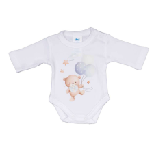 Hosszú ujjú baba body Macis mintával kombidressz, body