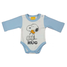 Hosszú ujjú baba body Snoopy mintával (62) - fehér/v.kék kombidressz, body