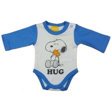 Hosszú ujjú baba body Snoopy mintával (68) - fehér/kék kombidressz, body