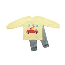  Hosszú ujjú fiú pizsama - Autós mintával gyerek hálóing, pizsama