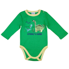  Hosszú ujjú kisfiú baba body dinoszaurusz mintával zöld - 56-os méret kombidressz, body