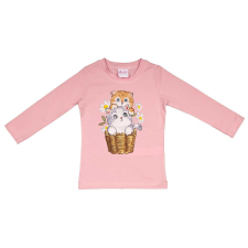  Hosszú ujjú kislány póló cuki Cica mintával babapóló, ing