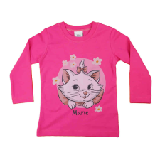  Hosszú ujjú kislány póló Marie cica mintával - 86-os méret gyerek póló