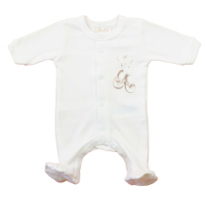  Hosszú ujjú pamut rugdalózó – Kis cipő mintával rugdalózó