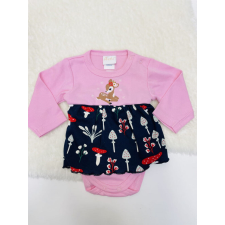  Hosszú ujjú  szoknyás baba body őzike mintával kombidressz, body