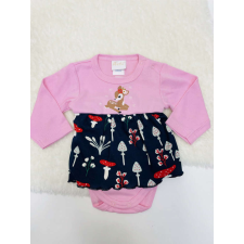  Hosszú ujjú szoknyás baba body őzike mintával - 74-es méret kombidressz, body