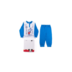  Hosszú vékony pamut gyerek pizsama - Mickey egér - 128 - középkék