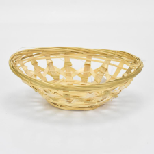  Hosszúkás áttört bambusz tál 17,5*13,5cm dekorációs kellék