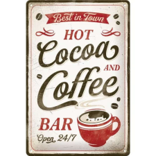 Hot Cacao & Coffee – Fémtábla. dekoráció