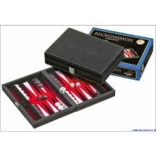 Hot Games Backgammon 23 cm fekete műbőr (HOT32545) társasjáték