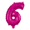  Hot Pink 6-os szám fólia lufi 95 cm
