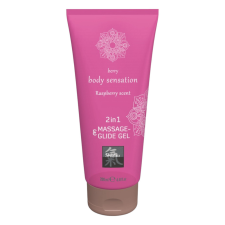 Hot Shiatsu 2in1 Rashberry scent - masszázs síkosító - málna (200ml) síkosító