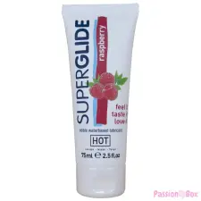  HOT Superglide Málna - ehető síkosító (75ml) síkosító