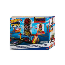 Hot Wheels : City Tripla kerekes gumiszerviz játékszett - Mattel autópálya és játékautó