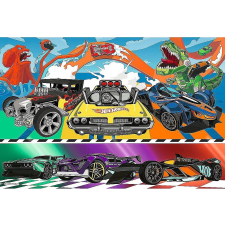 Hot Wheels száguldó autók 100 darabos puzzle puzzle, kirakós