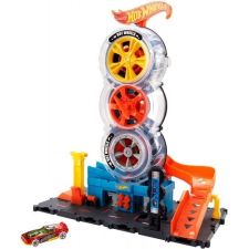 Hot Wheels Városi csavart gumiműhely autópálya és játékautó