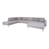 House Nordic Arden XXL Lounge Sofa U alaku ülőgarnitúra 370 cm szürke - jobbos