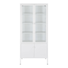 House Nordic Brisbane vitrin, 4 üvegajtó, acél, fehér 80x35x180 cm