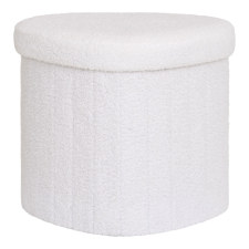 House Nordic Medford puff, plüss, fehér, 42,5x36,5 cm bútor