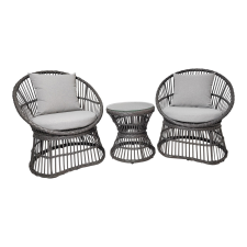 House Nordic Natal kerti bútor garnitúra, rattan, szürke kerti bútor