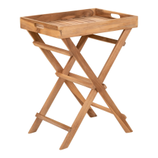 House Nordic Rendo tálcás kisasztal, teak fa, natúr, 29x39x49,5 cm bútor