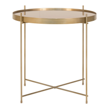 House Nordic Venezia dohányzóasztal rézszínű acél, üveg Ø48xh48cm bútor