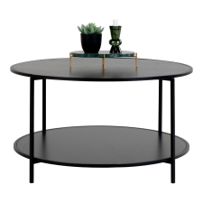House Nordic Vita dohányzóasztal fekete, fekete kerettel, Ø80x45 cm bútor