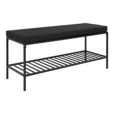 House Nordic Vita pad, fekete, fekete lábakkal, 100x36x48,5 cm bútor
