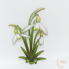  Hóvirág - nyomtatott dekorkarton dekorációs kellék