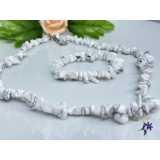  Howlit ásványi ékszer szett - nyaklánc, karkötő nyaklánc